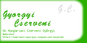 gyorgyi cserveni business card