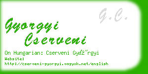 gyorgyi cserveni business card